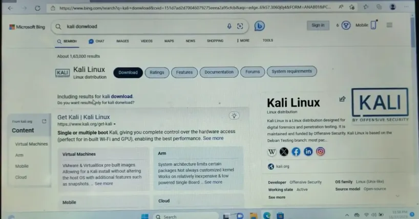 Downloading Kali Linux ISO