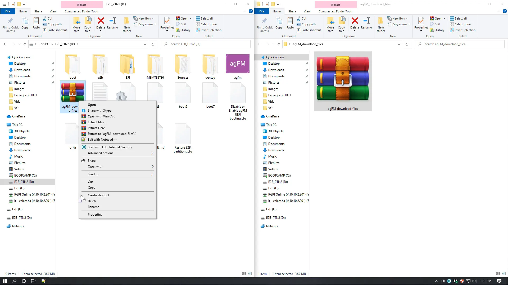 Extracting files in the UEFI partition