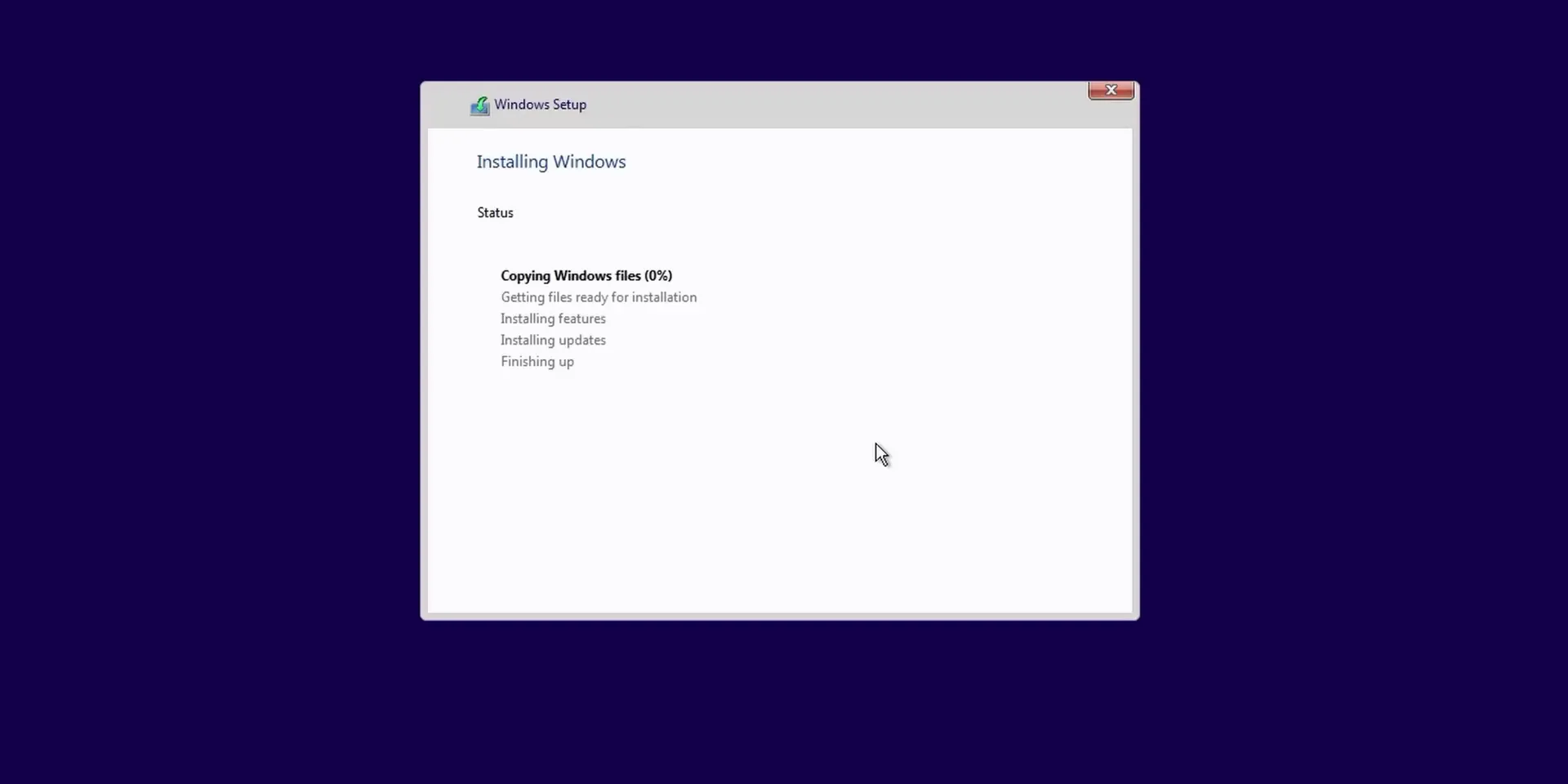 Managing partitions during Windows installation