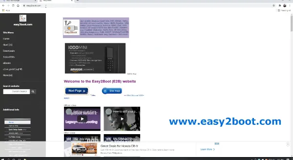 Easy2Boot website homepage