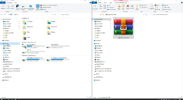 Pasting and extracting files in the UEFI partition