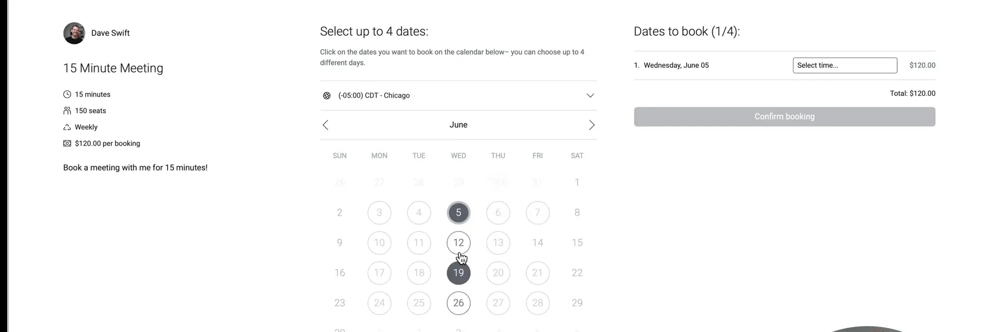 Managing bookings in TidyCal dashboard