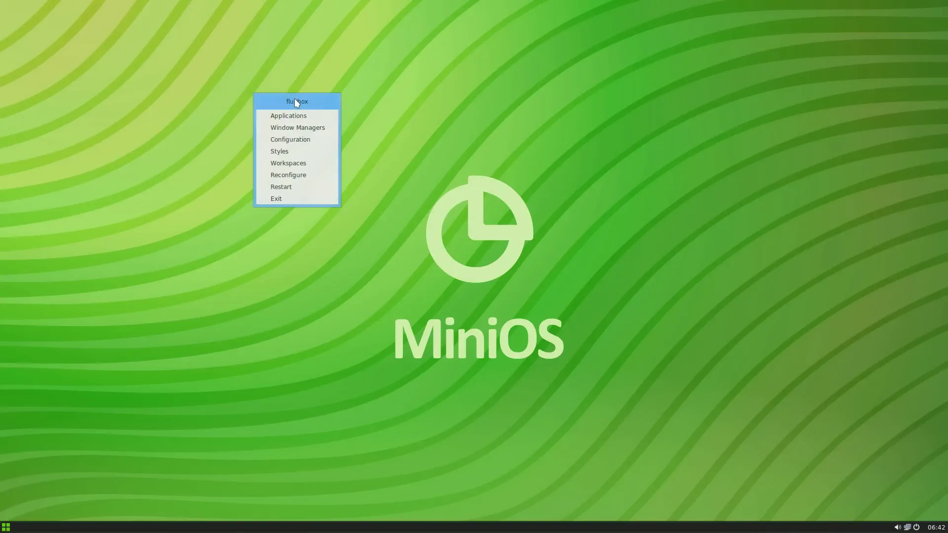 lightweight linux distro Mini OS Linux Interface